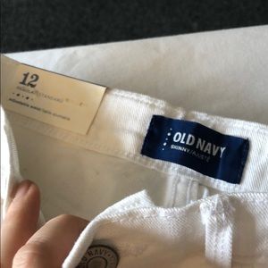 Old Navy crop skinny jeans with distressed detail